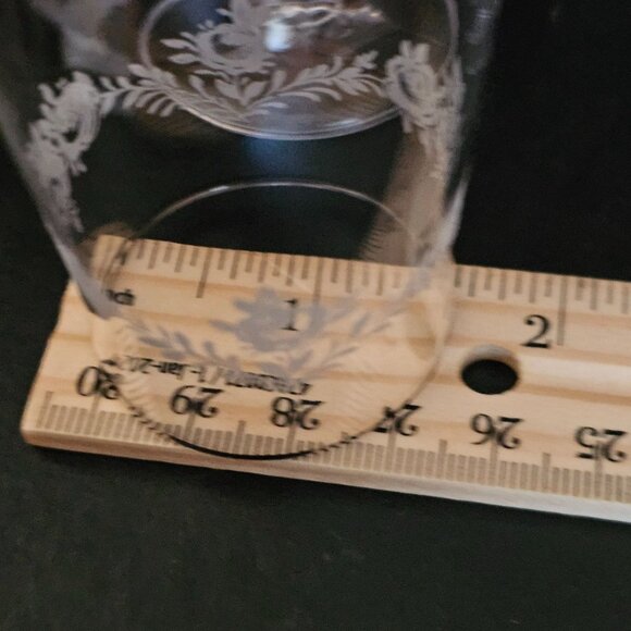 6 Johann Haviland Sweetheart Rose Cordial Glasses 4.75" Bavaria silver trim roma - Picture 6 of 6